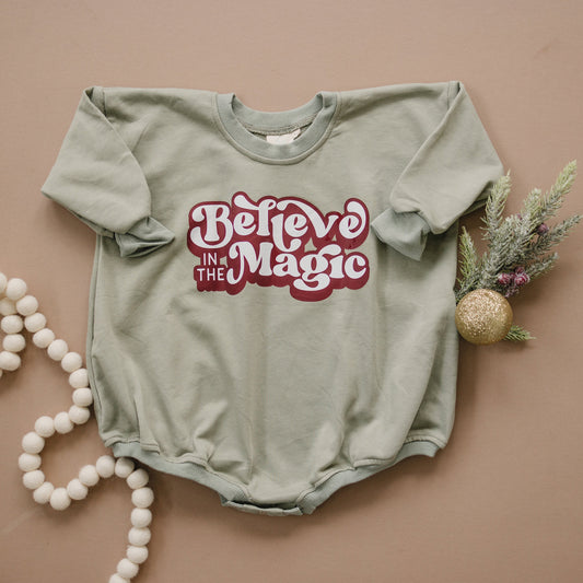 Believe in the Magic Christmas Sweatshirt Romper