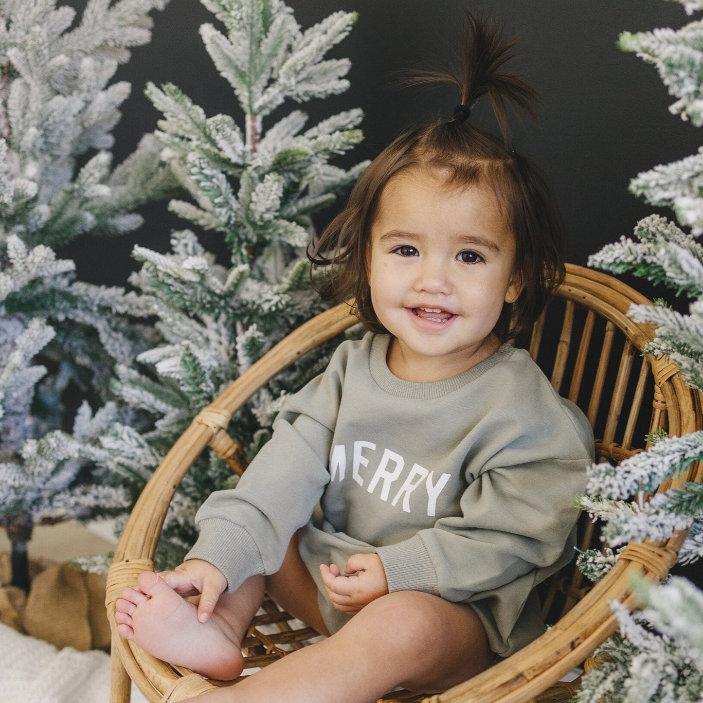 Merry Organic Cotton Sweatshirt Romper