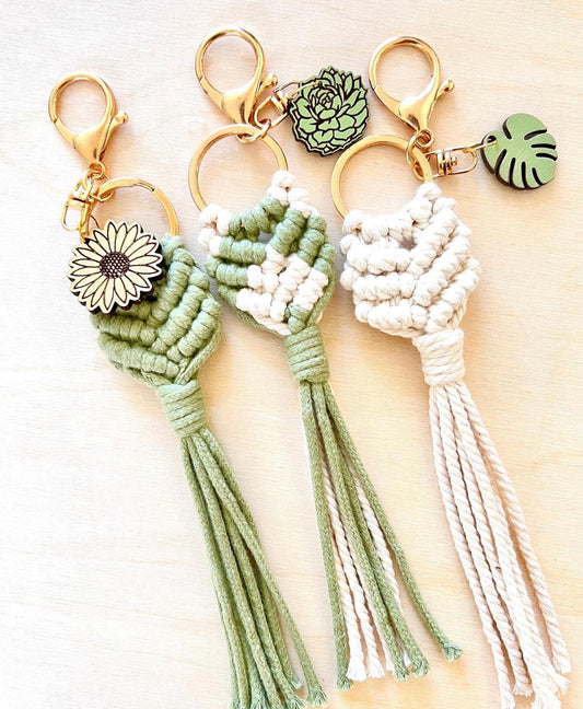 Macrame Keychain Purse Charm