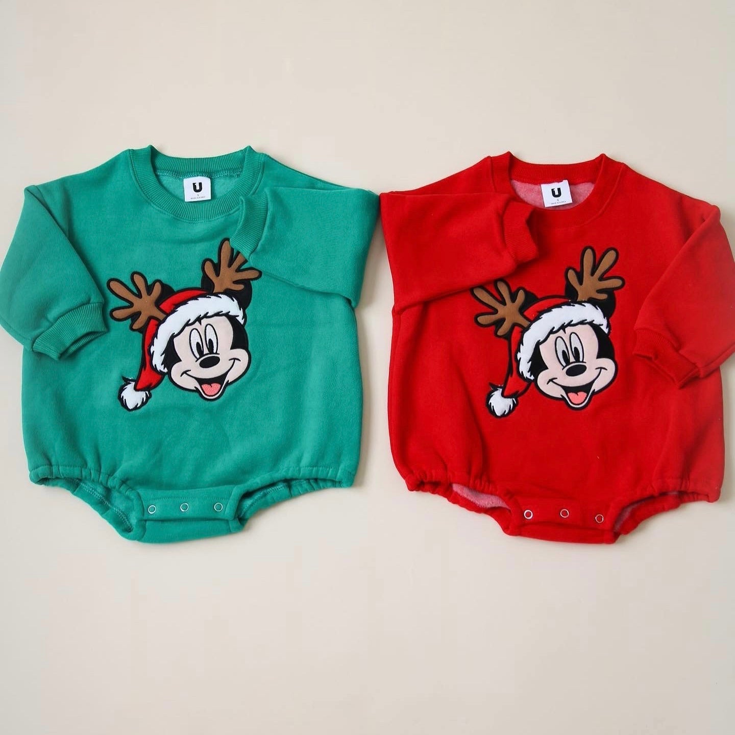 Christmas Mickey Romper *READY TO SHIP*