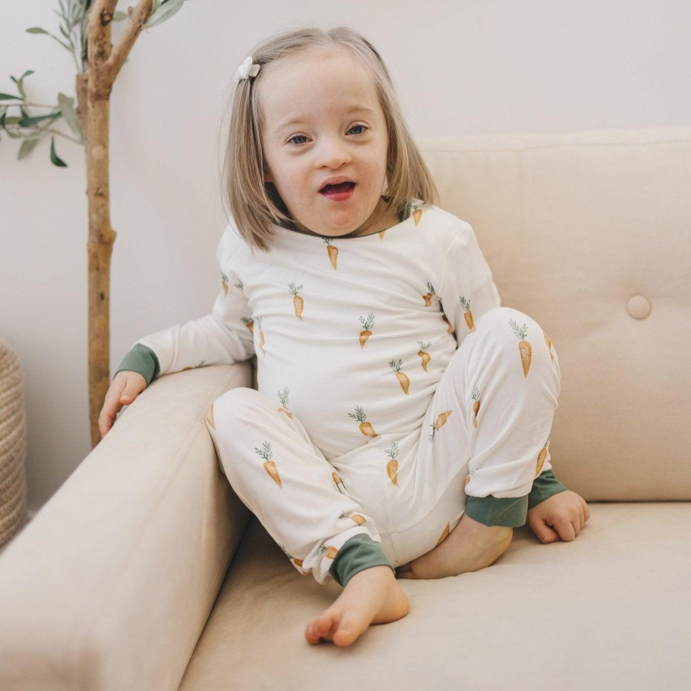 Keep Calm and Carrot On 2pc Bamboo Pajama Set