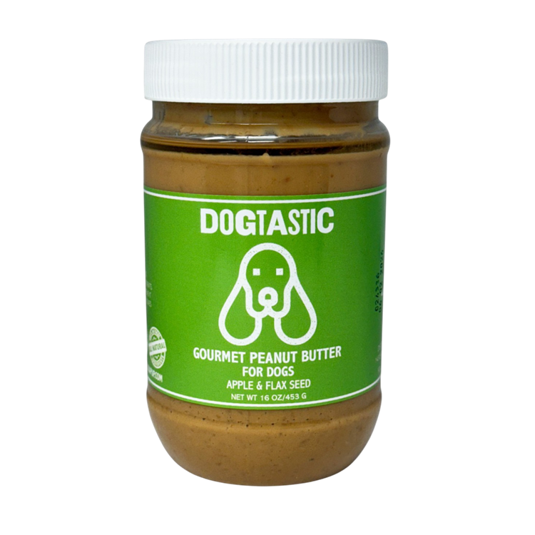 Dogtastic Gourmet Peanut Butter for Dogs - Apple & Flax Flavor - 25% off