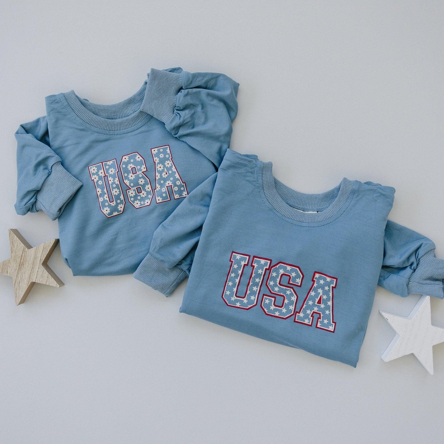 USA Star Bamboo Sweatshirt Romper
